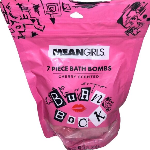 Mean Girls 7 Piece Bath Bomb Cherry Scented Burn Book New In Package - Picture 1 of 3